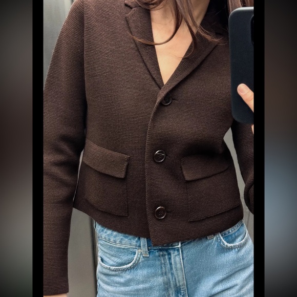 Zara Sweaters - ZARA Structured Knit Cardigan
